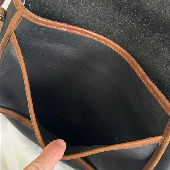 COACH Black and Brown Leather Crossbody Bag - Picture 10 of 11